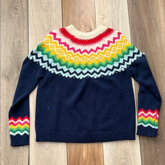 Boden Colorful Chevron Women's Sweater size US 10, UK 14 - Picture 2 of 6